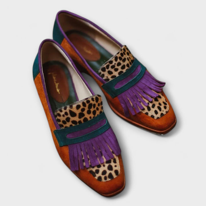 Fallon – Ruskea Loafer Leopardikuviolla
