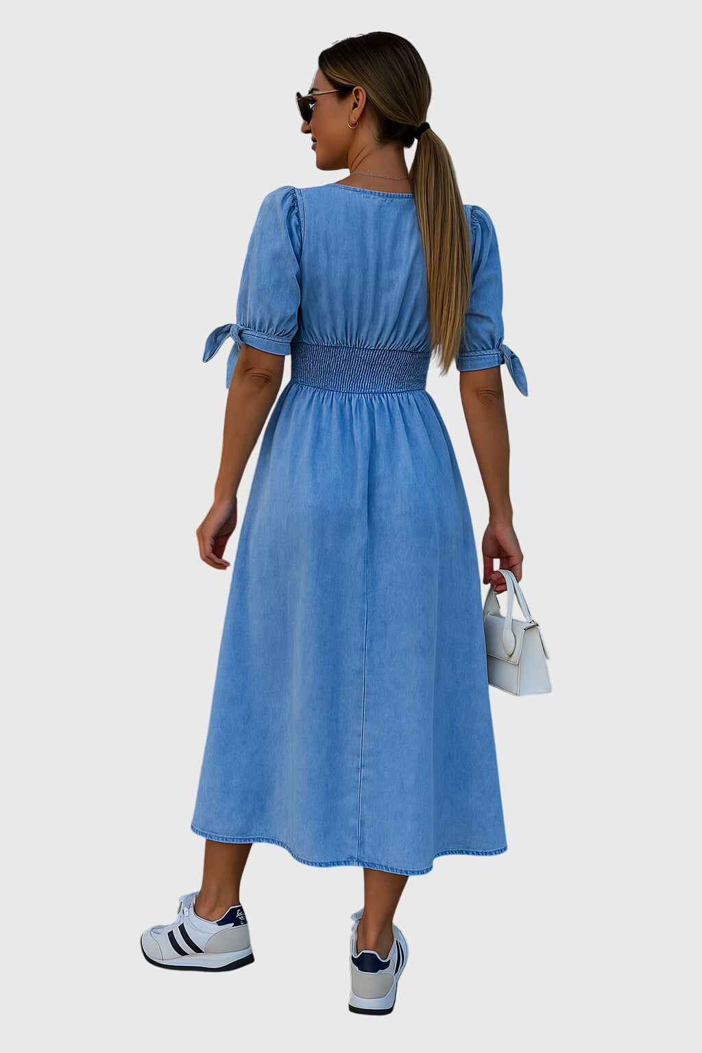 Jacquelinne™ | Elegantti Denim Mekko