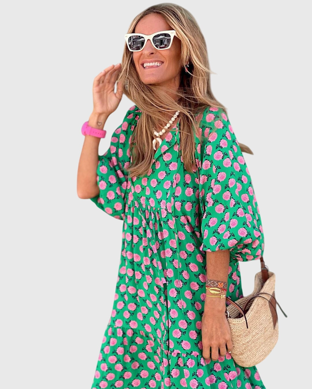Sarrah™ - Boho Maxi Mekko