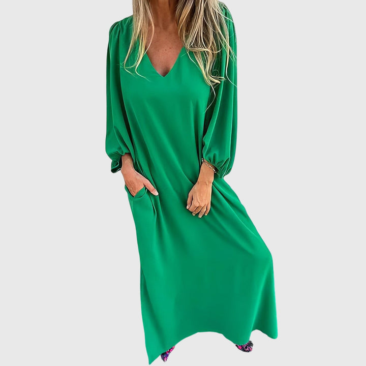 Caarol™ - Pitkä Boho Mekko Taskuilla