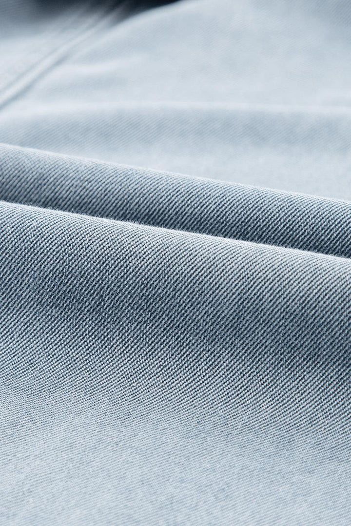 Runa – Elegant Denimmekko Lyhyillä Lepakkohihnoilla